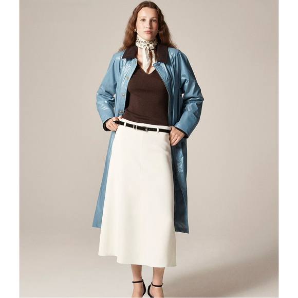 NWT J. Crew Tall A-line Circle Skirt Bouclé Ivory